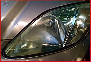 Honda Lexan headlamp lense protected part restored by ISLAND GIRL®'s ELIXIR™
